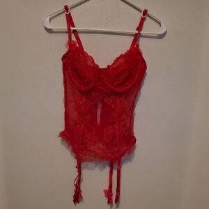 Victoria's Secret Red Lace Chemise